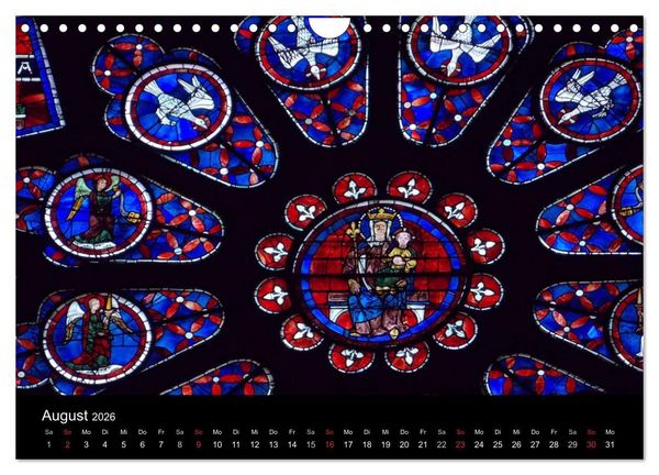 Produktbild: Bilder aus Licht - Notre Dame de Chartres (Wandkalender 2026 DIN A4 quer), CALVENDO Monatskalender