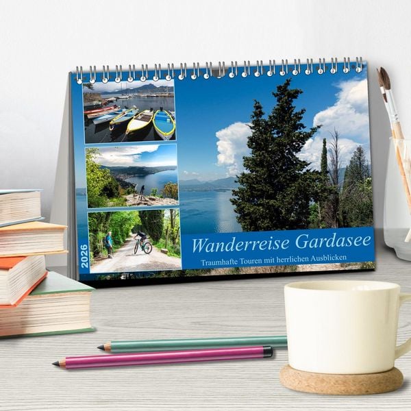 Produktbild: Wanderreise Gardasee (Tischkalender 2026 DIN A5 quer), CALVENDO Monatskalender