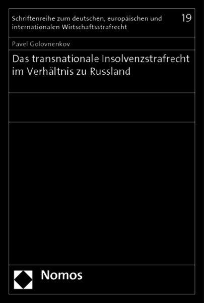 Produktbild: Das transnationale Insolvenzstrafrecht im Verh&auml;ltnis zu Russland