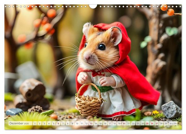 Produktbild: Es war einmal ein Hamster... M&auml;rchenhafte Abenteuer auf vier Pf&ouml;tchen (Wandkalender 2026 DIN A3 quer), CALVENDO Monatskalender