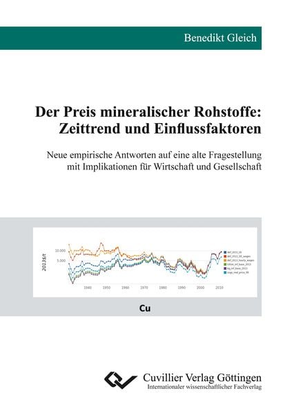 Produktbild: Der Preis mineralischer Rohstoffe: Zeittrend und Einflussfaktoren