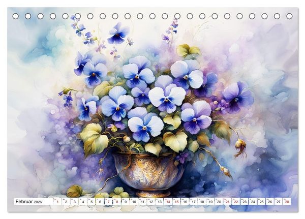 Produktbild: Blumenbuketts (Tischkalender 2026 DIN A5 quer), CALVENDO Monatskalender
