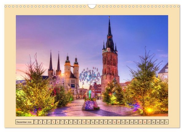 Produktbild: Stadtansichten von Halle an der Saale (Wandkalender 2026 DIN A3 quer), CALVENDO Monatskalender