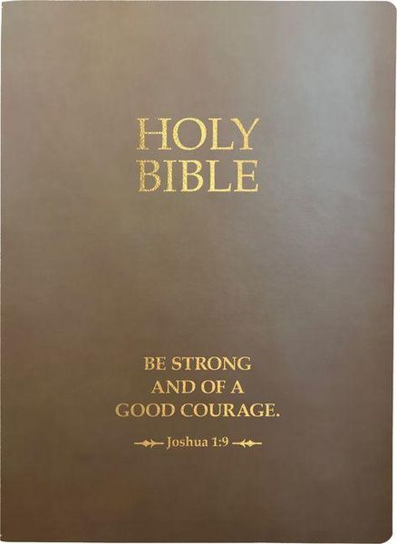 Produktbild: Kjver Holy Bible, Be Strong and Courageous Life Verse Edition, Large Print, Coffee Ultrasoft