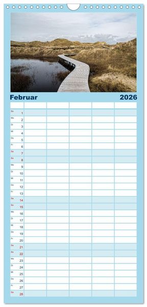 Produktbild: Familienplaner 2026 - Amrum: Natur und Freiheit mit 5 Spalten (Wandkalender, 21 x 45 cm) CALVENDO