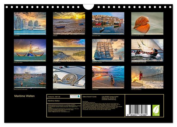 Produktbild: Maritime Welten (Wandkalender 2026 DIN A4 quer), CALVENDO Monatskalender