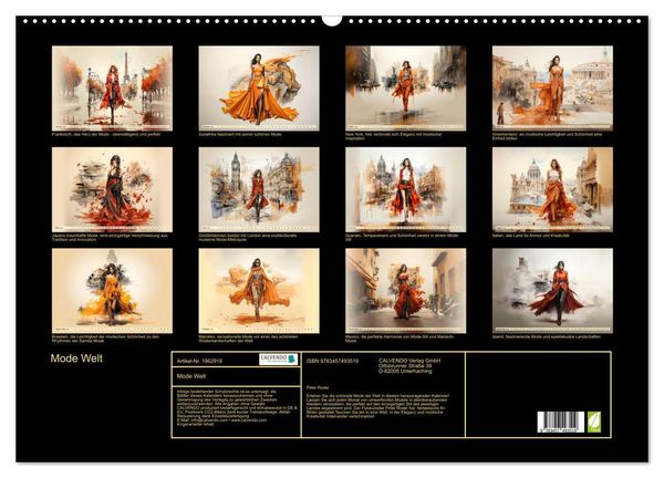 Produktbild: Mode Welt (Wandkalender 2026 DIN A2 quer), CALVENDO Monatskalender