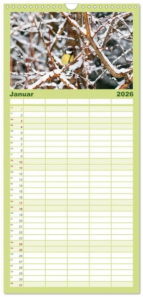 Produktbild: Familienplaner 2026 - Sanfte Natur mit 5 Spalten (Wandkalender, 21 x 45 cm) CALVENDO