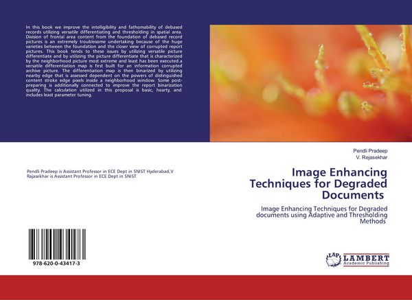 Produktbild: Image Enhancing Techniques for Degraded Documents
