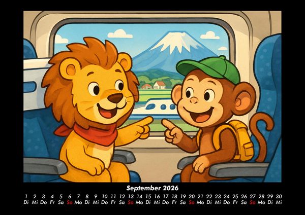 Produktbild: Buschi & Milo - Reise durch Japan 2026 Fotokalender DIN A3