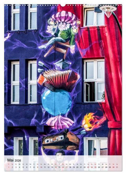 Produktbild: Fasadenmalerei (Wandkalender 2026 DIN A2 hoch), CALVENDO Monatskalender