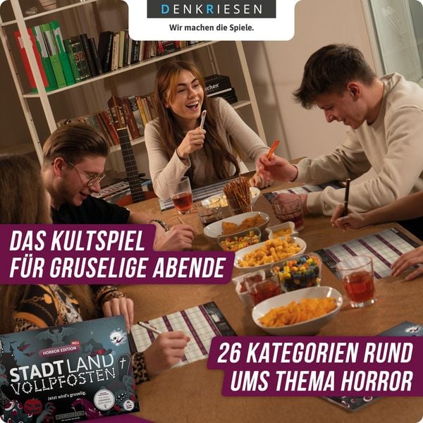 Produktbild: DENKRIESEN - STADT LAND VOLLPFOSTEN&reg; - HORROR EDITION - "Jetzt wird&rsquo;s gruselig." - A4