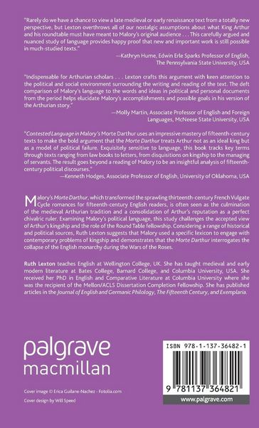 Produktbild: Contested Language in Malory's Morte Darthur