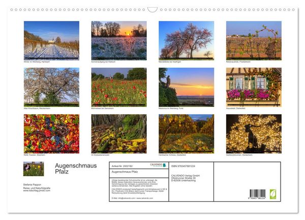 Produktbild: Augenschmaus Pfalz (Wandkalender 2026 DIN A2 quer), CALVENDO Monatskalender
