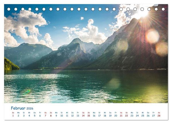 Produktbild: Der K&ouml;nigssee Perle unter dem Watzmann (Tischkalender 2026 DIN A5 quer), CALVENDO Monatskalender