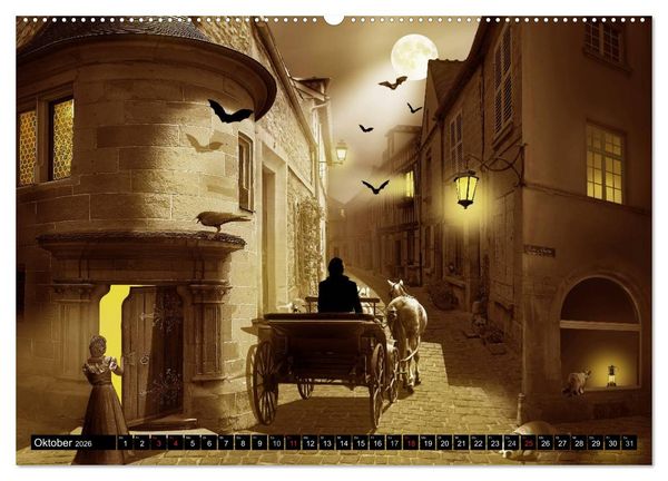 Produktbild: Mystische Vollmondn&auml;chte (hochwertiger Premium Wandkalender 2026 DIN A2 quer), Kunstdruck in Hochglanz