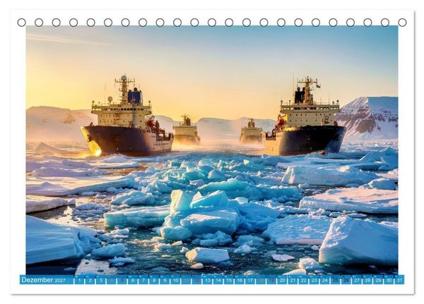 Produktbild: Eisbrecher in der Arktis (Tischkalender 2027 DIN A5 quer), CALVENDO Monatskalender
