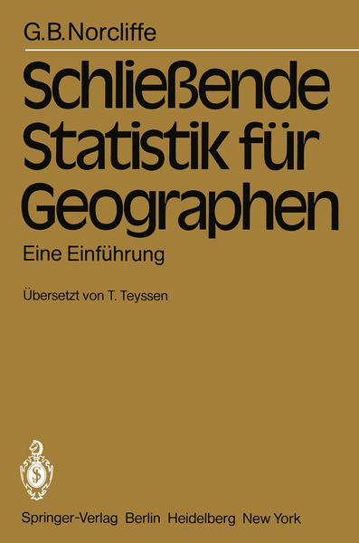 Produktbild: Schlie&szlig;ende Statistik f&uuml;r Geographen