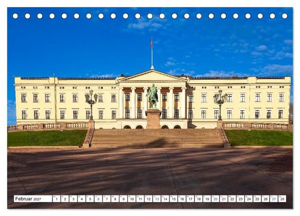 Produktbild: Oslo mit dem Oslofjord (Tischkalender 2027 DIN A5 quer), CALVENDO Monatskalender