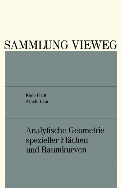Produktbild: Analytische Geometrie spezieller Fl&auml;chen und Raumkurven