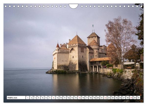 Produktbild: Entre France et Suisse, le lac L&eacute;man (Calendrier mural 2026 DIN A4 vertical), CALVENDO calendrier mensuel