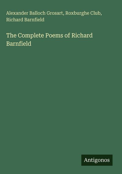 Produktbild: The Complete Poems of Richard Barnfield