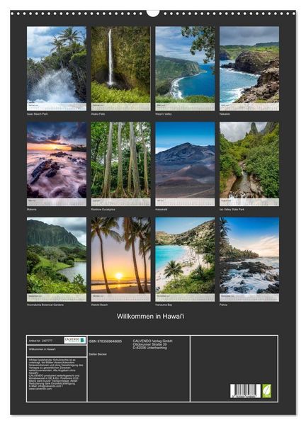 Produktbild: Willkommen in Hawai'i (Wandkalender 2027 DIN A2 hoch), CALVENDO Monatskalender