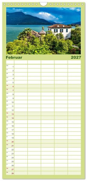Produktbild: Familienplaner 2027 - Traumziele am Comer See mit 5 Spalten (Wandkalender, 21 x 45 cm) CALVENDO