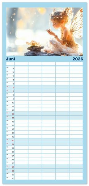 Produktbild: Familienplaner 2026 - Der letzte Funke Magie mit 5 Spalten (Wandkalender, 21 x 45 cm) CALVENDO