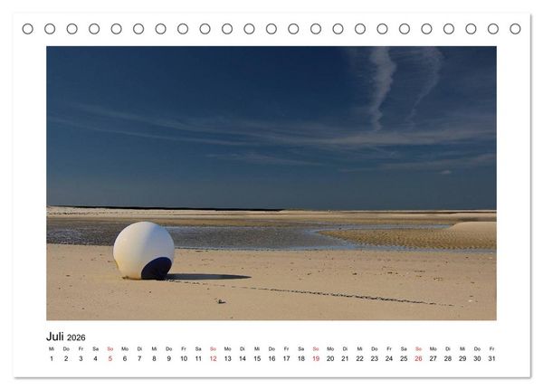 Produktbild: Sylt - Tage am Meer (Tischkalender 2026 DIN A5 quer), CALVENDO Monatskalender