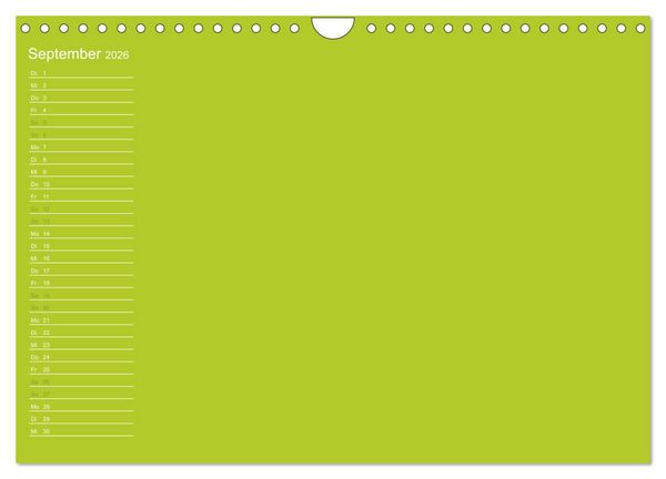 Produktbild: Bastel-Geburtstagskalender gr&uuml;n / Geburtstagskalender (Wandkalender 2026 DIN A4 quer), CALVENDO Monatskalender