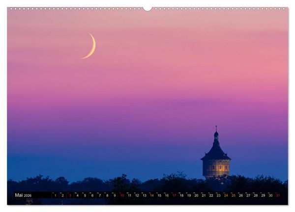 Produktbild: Halle-Luna - Monds&uuml;chtig in Halle-Saale (hochwertiger Premium Wandkalender 2026 DIN A2 quer), Kunstdruck in Hochglanz
