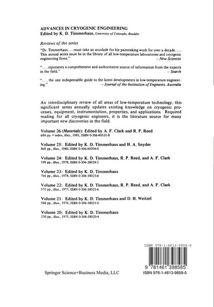 Produktbild: Advances in Cryogenic Engineering