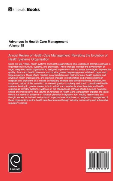 Produktbild: Annual Review of Health Care Management