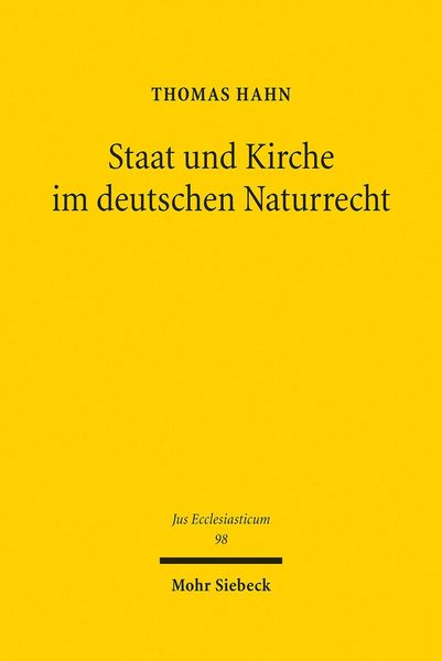 Produktbild: Staat und Kirche im deutschen Naturrecht