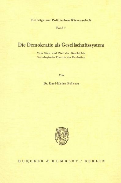 Produktbild: Die Demokratie als Gesellschaftssystem.