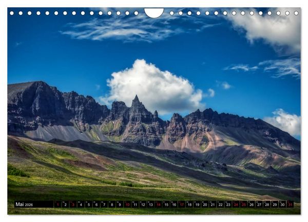 Produktbild: Eine Rundreise durch Island (Wandkalender 2026 DIN A4 quer), CALVENDO Monatskalender