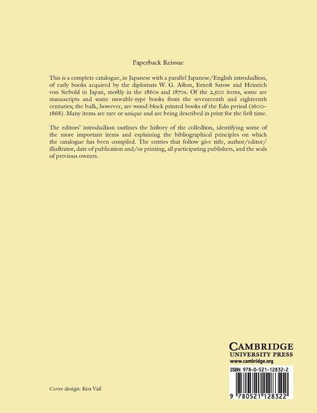 Produktbild: Early Japanese Books in Cambridge University Library