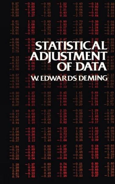 Produktbild: Statistical Adjustment Of Data