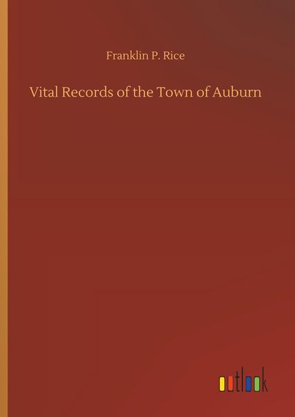 Produktbild: Vital Records of the Town of Auburn