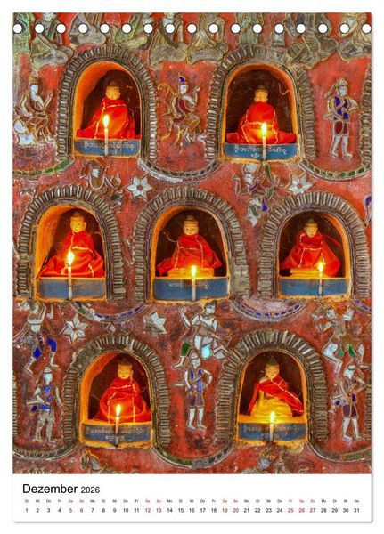 Produktbild: Buddhas im Gl&uuml;ck (Tischkalender 2026 DIN A5 hoch), CALVENDO Monatskalender
