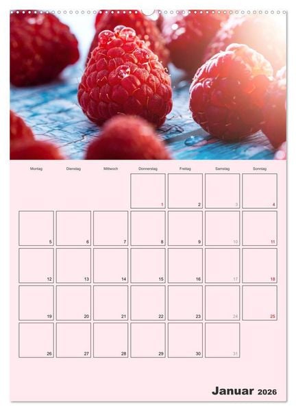 Produktbild: Obst Kalender - GESUND DURCH DAS JAHR (hochwertiger Premium Wandkalender 2026 DIN A2 hoch), Kunstdruck in Hochglanz