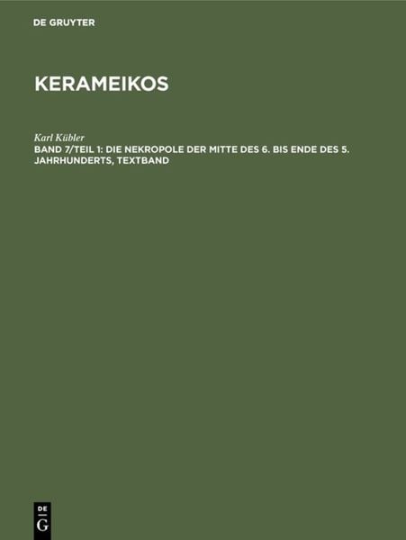 Produktbild: Die Nekropole der Mitte des 6. bis Ende des 5. Jahrhunderts