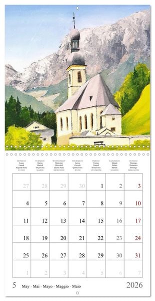 Produktbild: Upper Bavaria Art - Painted pictures from the south of Germany (Wall Calendar 2026 12 &times; 12 Inch) CALVENDO 12 Month Wall Calendar