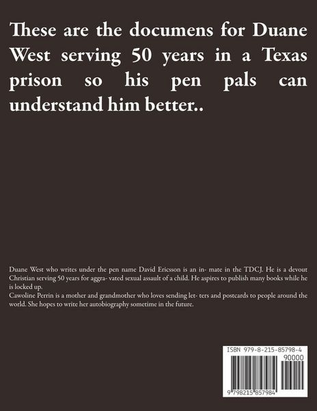 Produktbild: Duane Eric West Sex Crimes Trial Documents