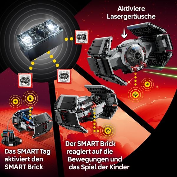 Produktbild: Star Wars 75421 SMART Play: Darth Vaders TIE Fighter, Spielzeug ab 8