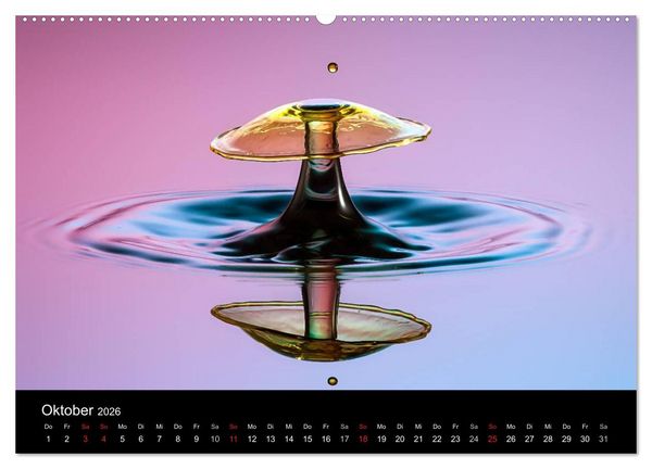 Produktbild: Liquid Art - Magische Momente mit Wassertropfen (Wandkalender 2026 DIN A2 quer), CALVENDO Monatskalender