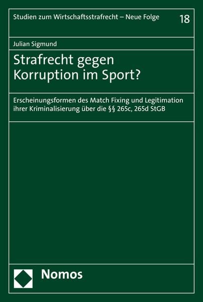 Produktbild: Strafrecht gegen Korruption im Sport?