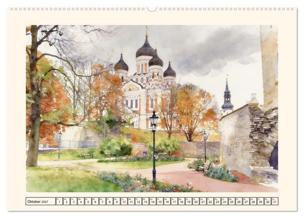Produktbild: Reise nach Estland (Wandkalender 2027 DIN A2 quer), CALVENDO Monatskalender