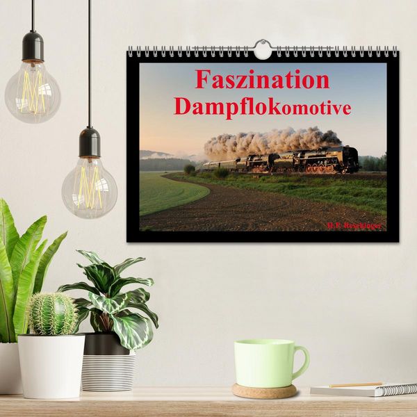 Produktbild: Faszination Dampflokomotive (Wandkalender 2026 DIN A4 quer), CALVENDO Monatskalender
